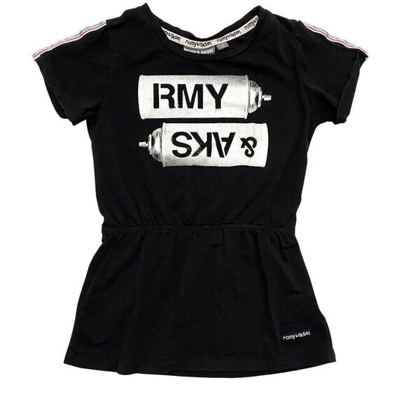 Romy & Aksel Black Spray Paint Can Tunic - Picture 1 of 3